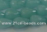 CCN3008 15.5 inches 10*15mm faceted teardrop candy jade beads