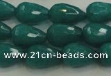 CCN3010 15.5 inches 10*15mm faceted teardrop candy jade beads