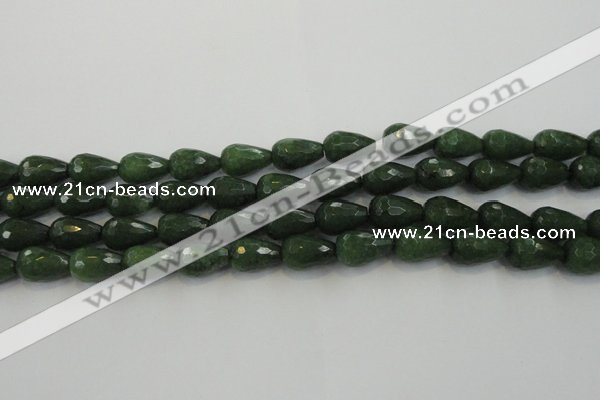 CCN3011 15.5 inches 10*15mm faceted teardrop candy jade beads