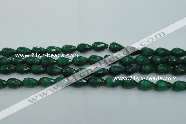 CCN3012 15.5 inches 10*15mm faceted teardrop candy jade beads