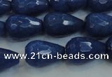 CCN3014 15.5 inches 10*15mm faceted teardrop candy jade beads