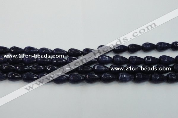 CCN3015 15.5 inches 10*15mm faceted teardrop candy jade beads