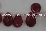 CCN3021 15.5 inches 10*14mm briolette candy jade beads wholesale