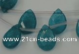 CCN3022 15.5 inches 10*14mm briolette candy jade beads wholesale