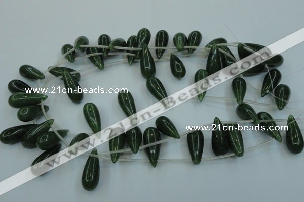 CCN3026 15.5 inches 10*25mm teardrop candy jade beads wholesale