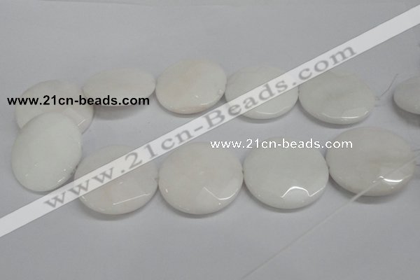 CCN315 15.5 inches 40mm faceted coin candy jade beads wholesale