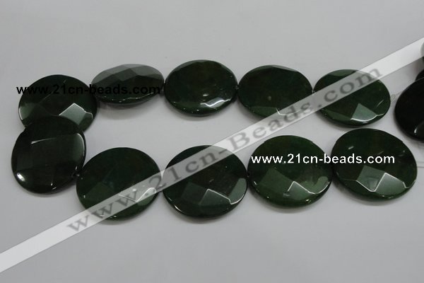 CCN321 15.5 inches 40mm faceted coin candy jade beads wholesale