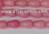 CCN3751 15.5 inches 8*12mm teardrop candy jade beads wholesale