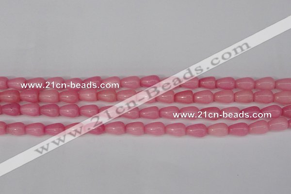 CCN3751 15.5 inches 8*12mm teardrop candy jade beads wholesale