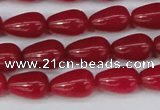 CCN3753 15.5 inches 8*12mm teardrop candy jade beads wholesale