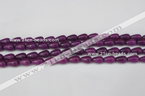 CCN3755 15.5 inches 8*12mm teardrop candy jade beads wholesale