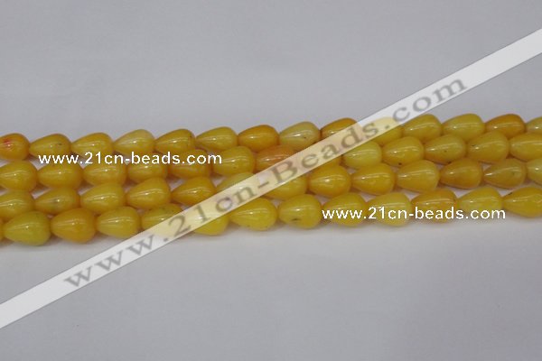 CCN3760 15.5 inches 10*14mm teardrop candy jade beads wholesale