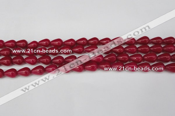 CCN3763 15.5 inches 10*14mm teardrop candy jade beads wholesale