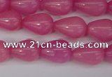 CCN3765 15.5 inches 10*14mm teardrop candy jade beads wholesale