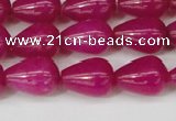 CCN3766 15.5 inches 10*14mm teardrop candy jade beads wholesale