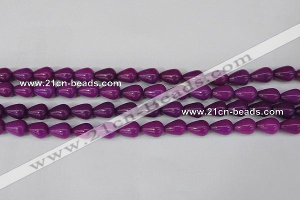 CCN3767 15.5 inches 10*14mm teardrop candy jade beads wholesale