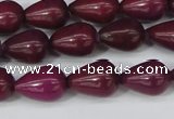 CCN3768 15.5 inches 10*14mm teardrop candy jade beads wholesale