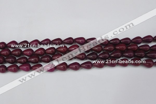 CCN3768 15.5 inches 10*14mm teardrop candy jade beads wholesale