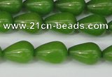 CCN3769 15.5 inches 10*14mm teardrop candy jade beads wholesale