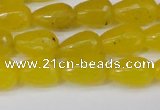 CCN3775 15.5 inches 8*12mm faceted teardrop candy jade beads