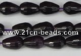 CCN3780 15.5 inches 8*12mm faceted teardrop candy jade beads