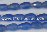 CCN3782 15.5 inches 8*12mm faceted teardrop candy jade beads