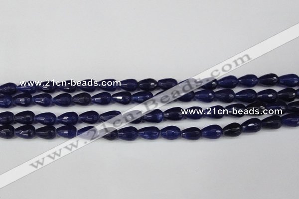 CCN3784 15.5 inches 8*12mm faceted teardrop candy jade beads