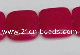 CCN3803 15.5 inches 20*20mm square candy jade beads wholesale