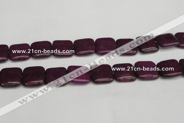 CCN3806 15.5 inches 20*20mm square candy jade beads wholesale