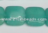 CCN3807 15.5 inches 20*20mm square candy jade beads wholesale