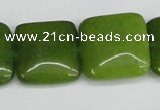 CCN3808 15.5 inches 20*20mm square candy jade beads wholesale