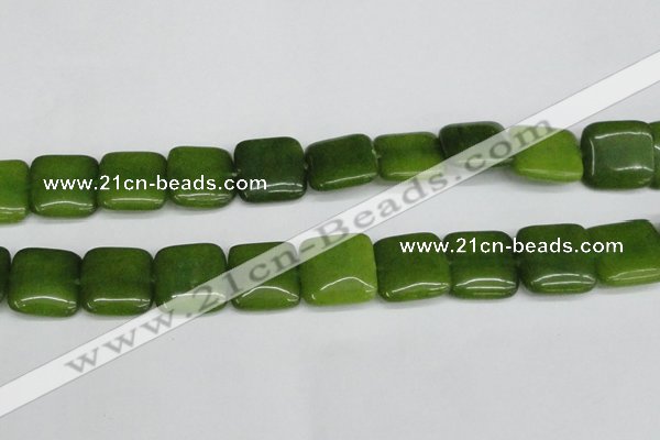 CCN3808 15.5 inches 20*20mm square candy jade beads wholesale