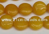 CCN3815 15.5 inches 14mm flat round candy jade beads wholesale