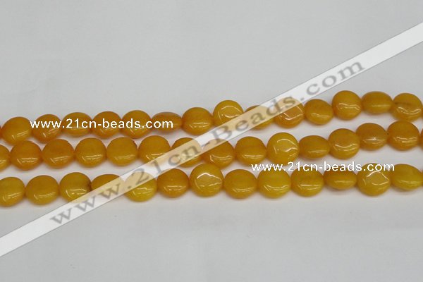CCN3815 15.5 inches 14mm flat round candy jade beads wholesale