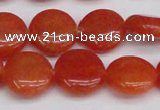 CCN3816 15.5 inches 14mm flat round candy jade beads wholesale