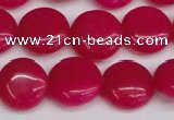 CCN3819 15.5 inches 14mm flat round candy jade beads wholesale