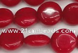 CCN3820 15.5 inches 14mm flat round candy jade beads wholesale