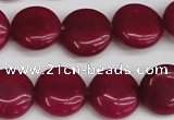 CCN3821 15.5 inches 14mm flat round candy jade beads wholesale