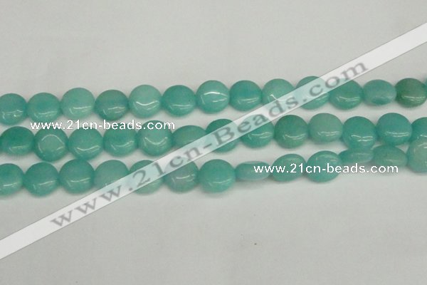 CCN3822 15.5 inches 14mm flat round candy jade beads wholesale