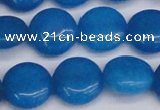 CCN3825 15.5 inches 14mm flat round candy jade beads wholesale