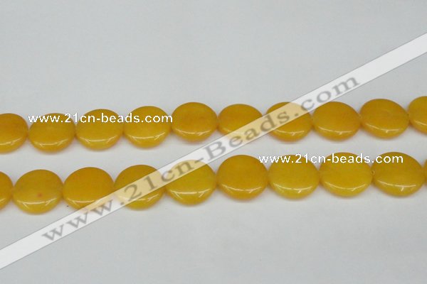 CCN3830 15.5 inches 20mm flat round candy jade beads wholesale