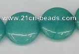 CCN3831 15.5 inches 20mm flat round candy jade beads wholesale