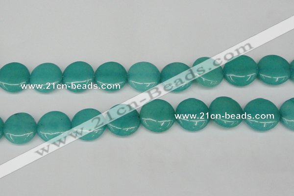 CCN3831 15.5 inches 20mm flat round candy jade beads wholesale