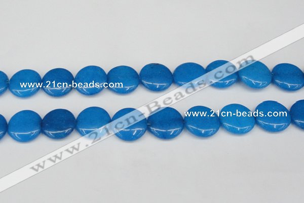 CCN3832 15.5 inches 20mm flat round candy jade beads wholesale