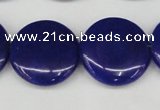 CCN3833 15.5 inches 20mm flat round candy jade beads wholesale