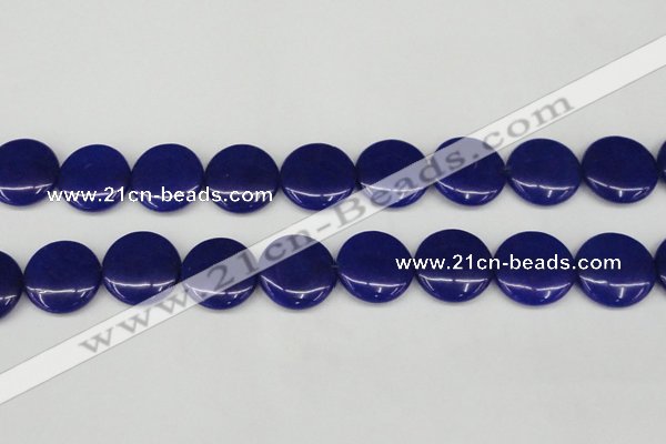 CCN3833 15.5 inches 20mm flat round candy jade beads wholesale