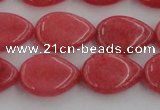 CCN3861 15.5 inches 13*18mm flat teardrop candy jade beads