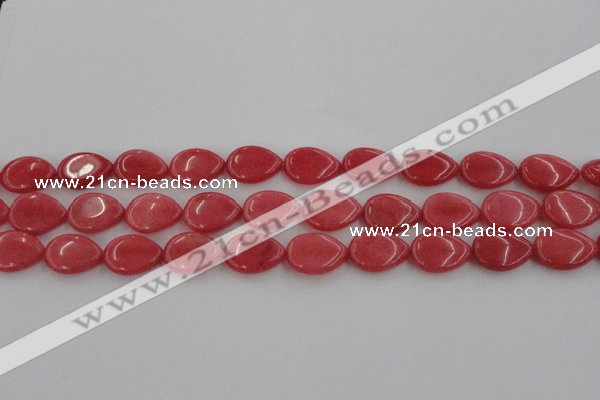 CCN3861 15.5 inches 13*18mm flat teardrop candy jade beads