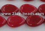 CCN3864 15.5 inches 13*18mm flat teardrop candy jade beads