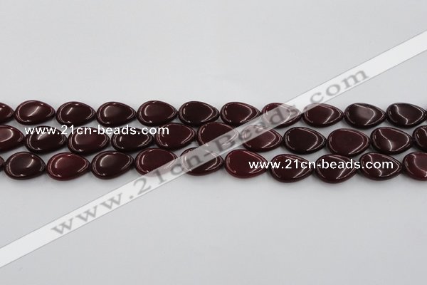 CCN3865 15.5 inches 13*18mm flat teardrop candy jade beads